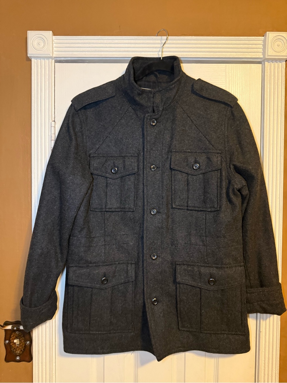 Old Navy Charcoal Gray Military-Style Field Jacket